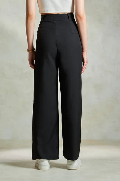 Twill Straight Fit Trousers for Women – Tailored Comfort with Classic Elegance