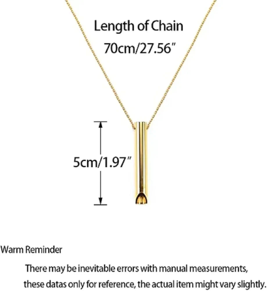 Stainless Steel Mindful Breathing Necklace