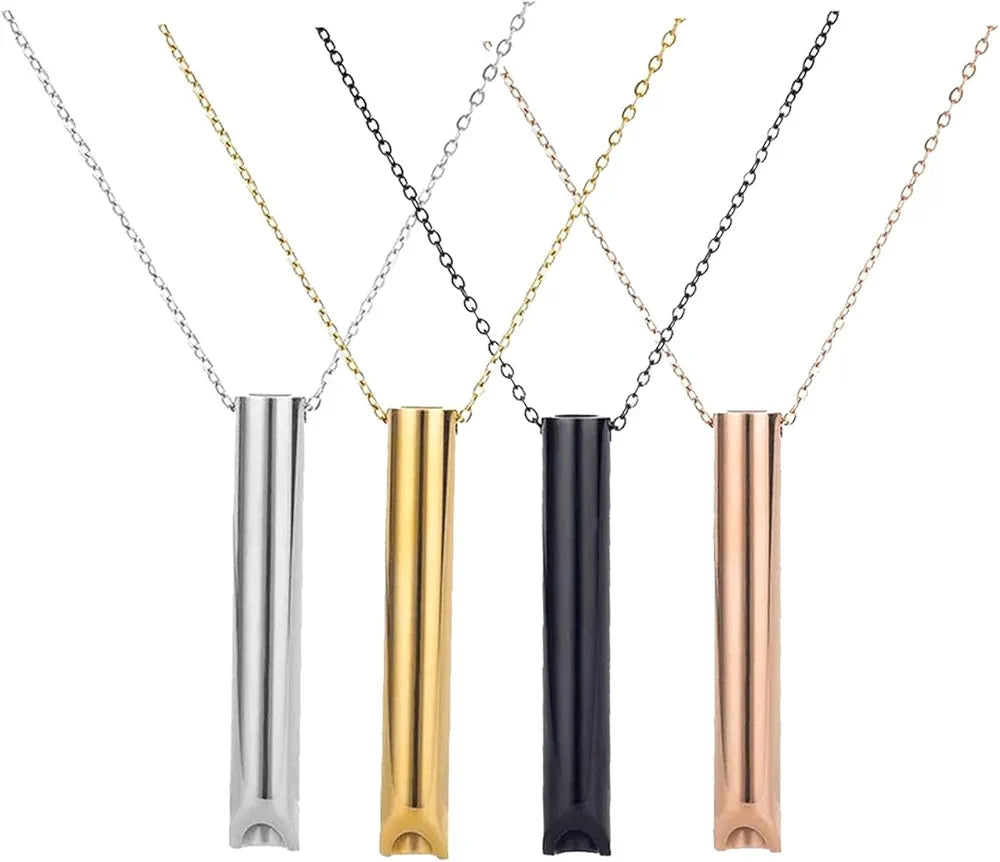 Stainless Steel Mindful Breathing Necklace