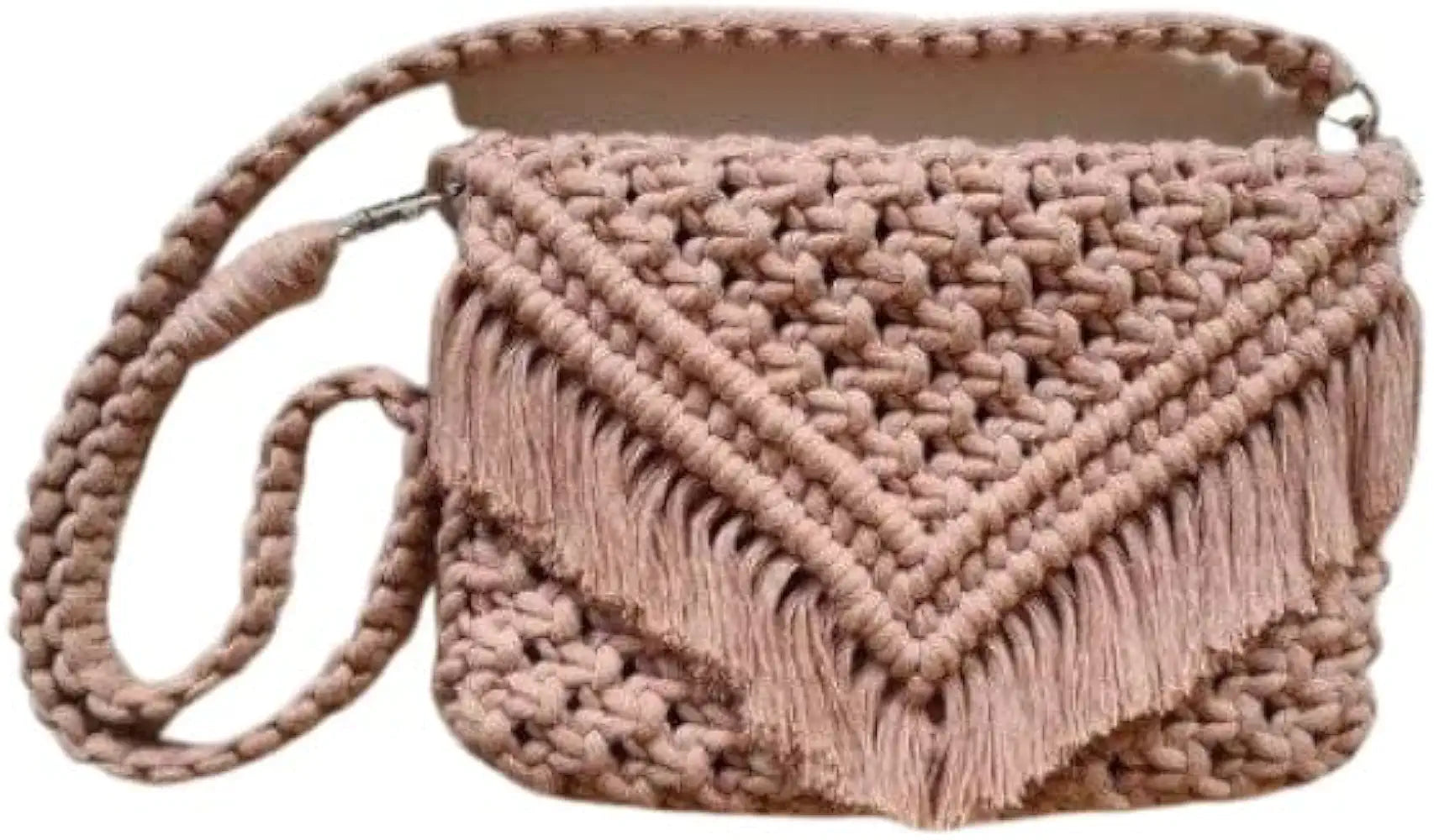 Belle Mode Macrame Sling Bag Boho Tote, Fancy Shoulder Purse for Women