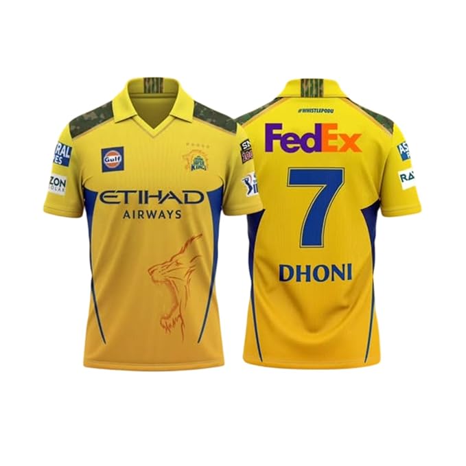 CSK Jersey 2025 Half Sleeve for Men and Boys