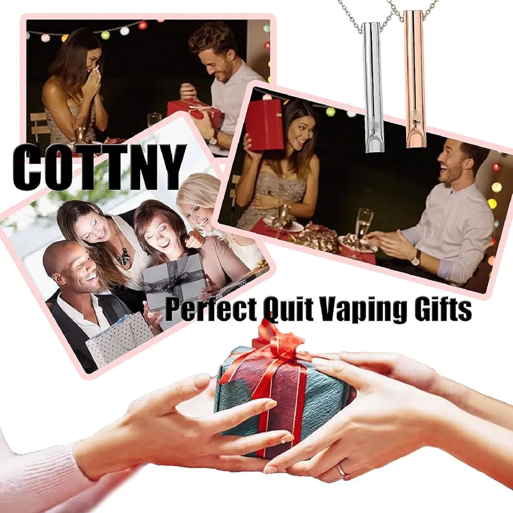 Stainless Steel Mindful Breathing Necklace