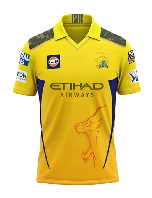 CSK Jersey 2025 Half Sleeve for Men and Boys