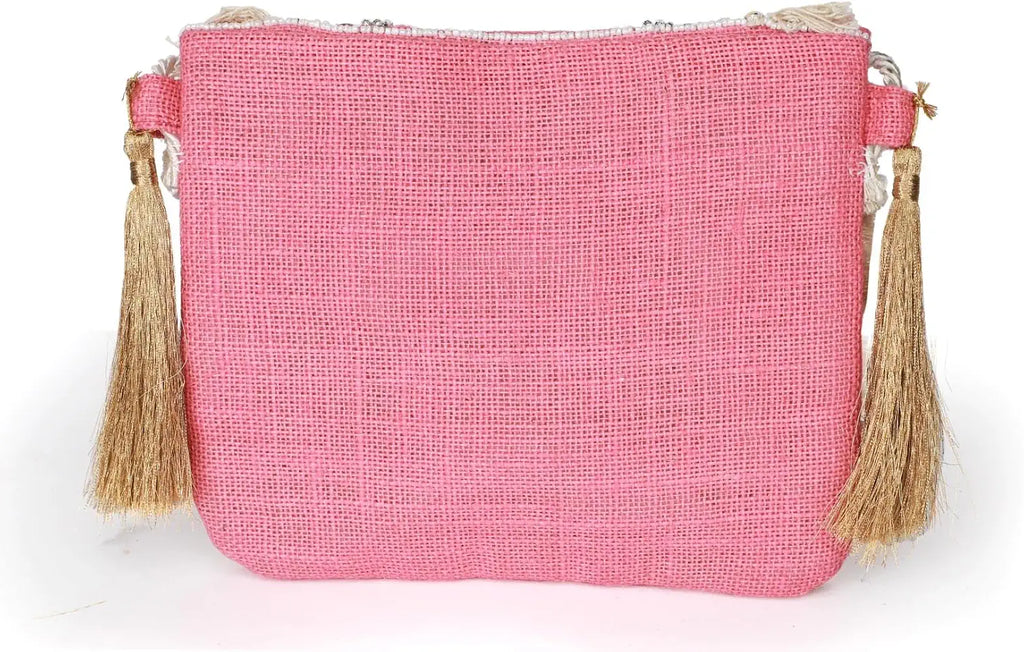 Belle mode Handcrafted Canvas Shoulder Bag Clutch for Women