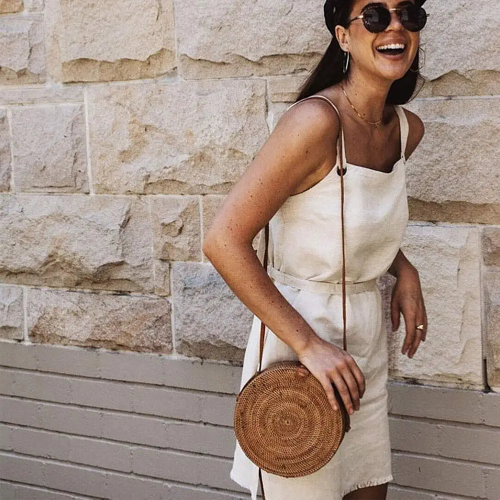 Belle Mode Circle Boho Crossbody Bohemian Shoulder Bag for Women