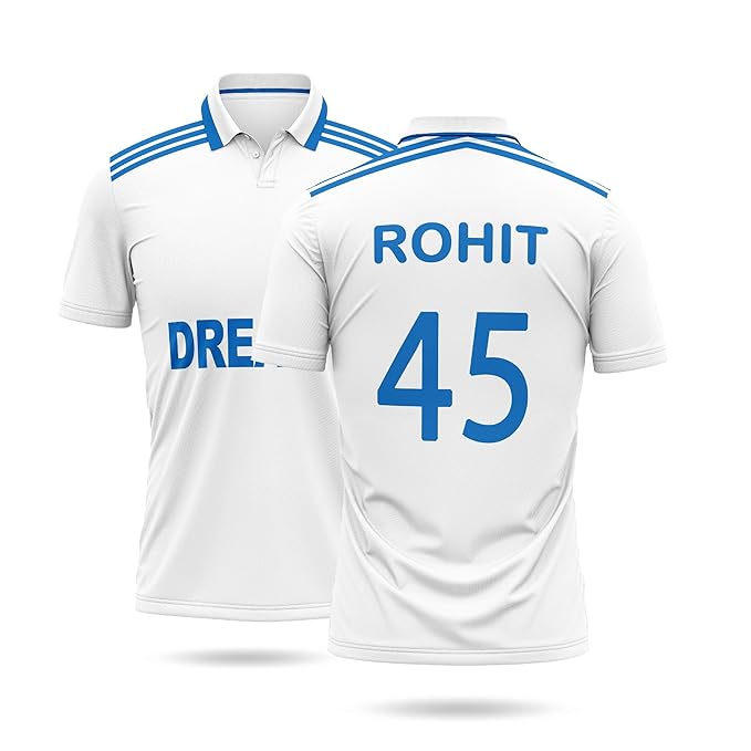 Rohit Sharma Jersey 45 Number Test Jersey National Team Cricket