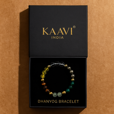 Kaavi India Dhan Yog Pyrite Bracelet – Raw Crystal for Wealth & Succes
