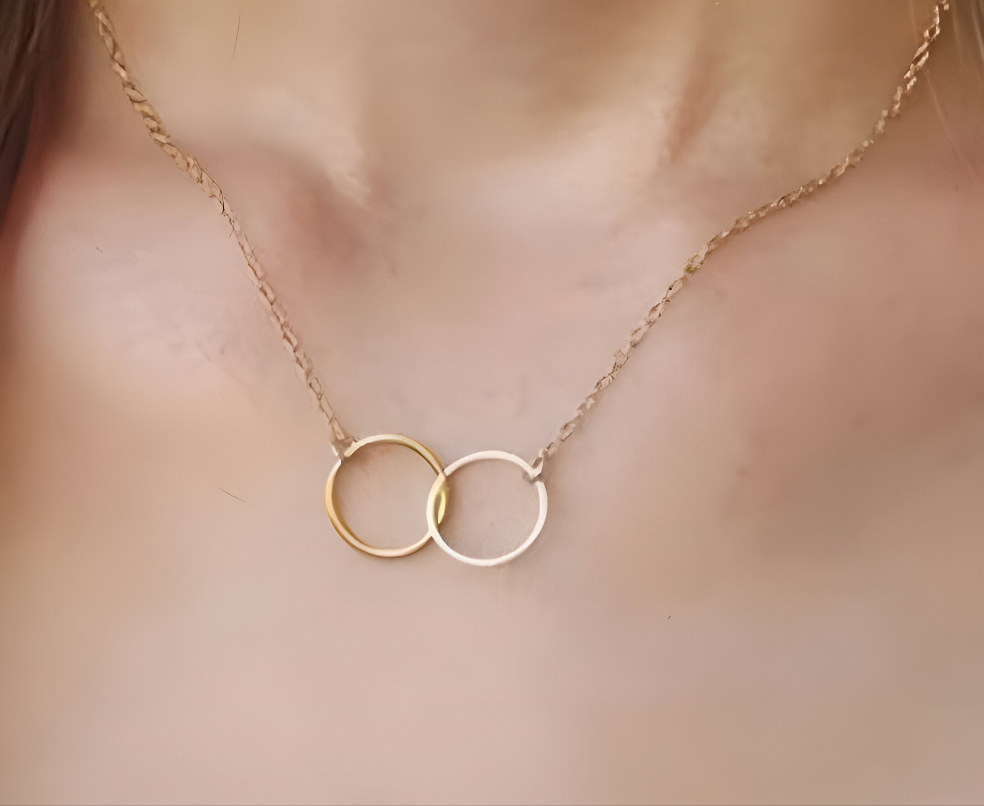 Round Gold Plated  Necklace