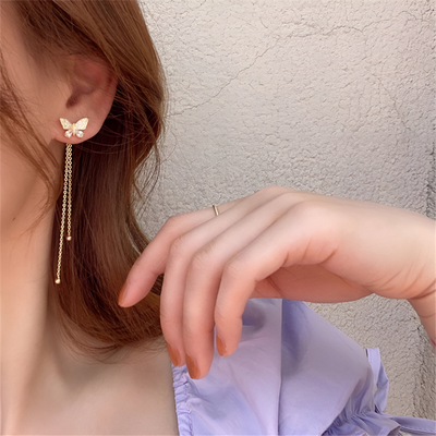 Elys Butterfly Drop Earrings