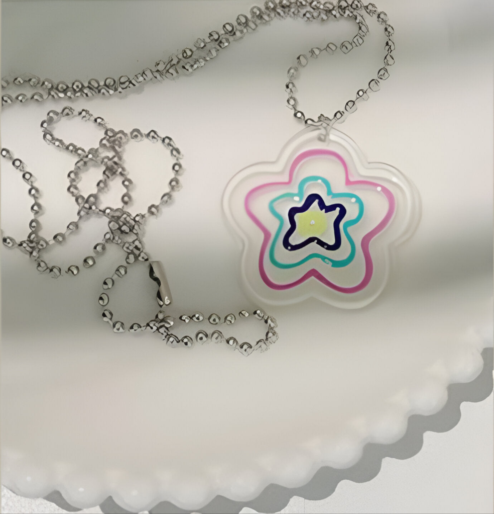 Transparent Flower Shape Necklace