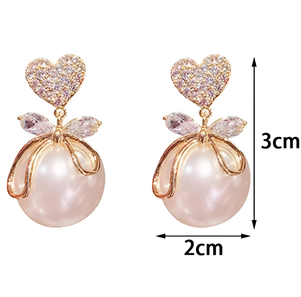 Eira Pearl Bow Earrings