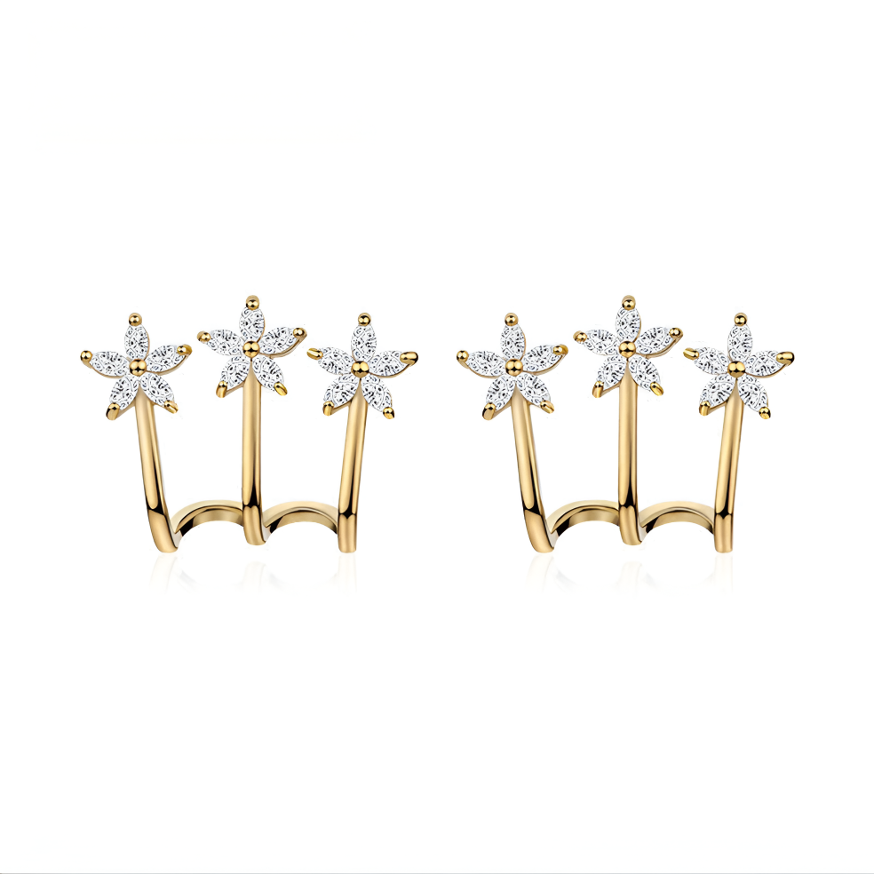 Auri Gold Plated Stud Earrings