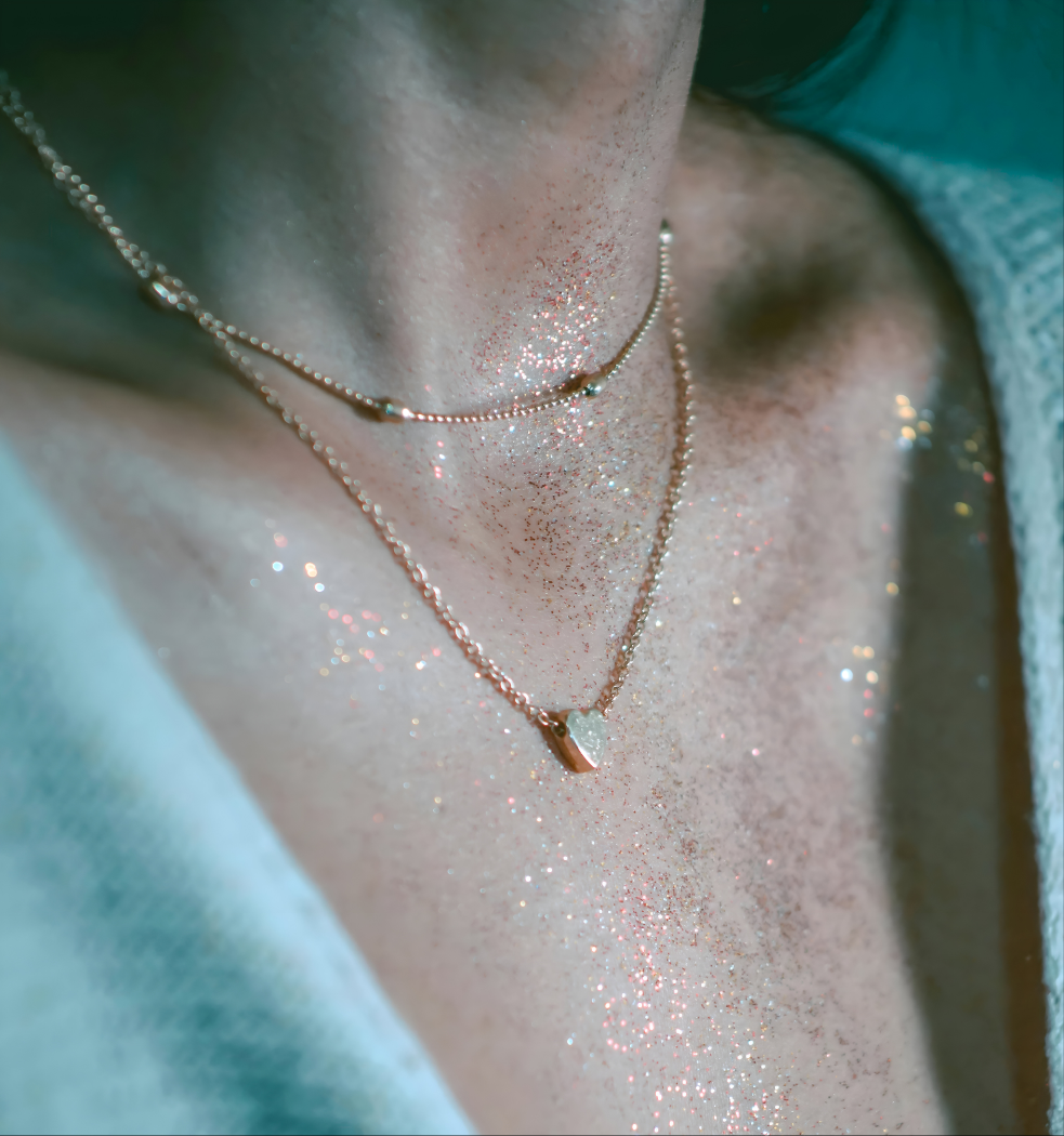 Heart Double Layered Pendant Necklace