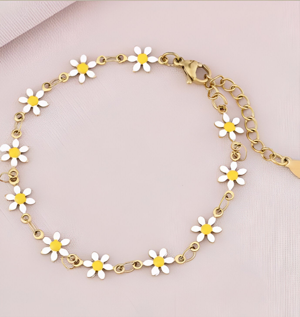 Eris flower Gold Plated Bracelet