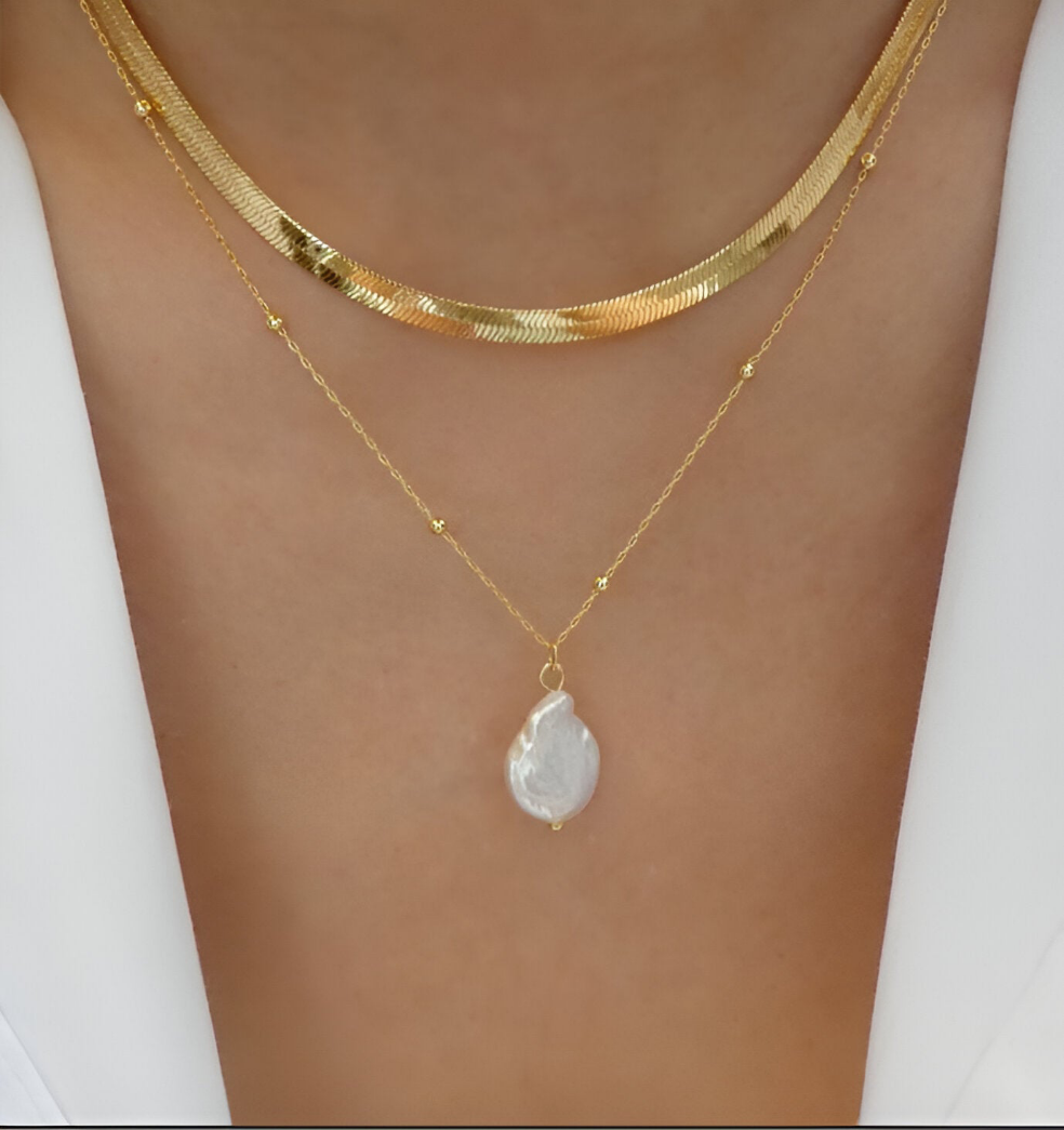 Vintage Fashion Simple Gold-plate Snake Chain