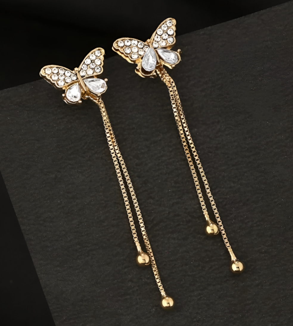 Elys Butterfly Drop Earrings