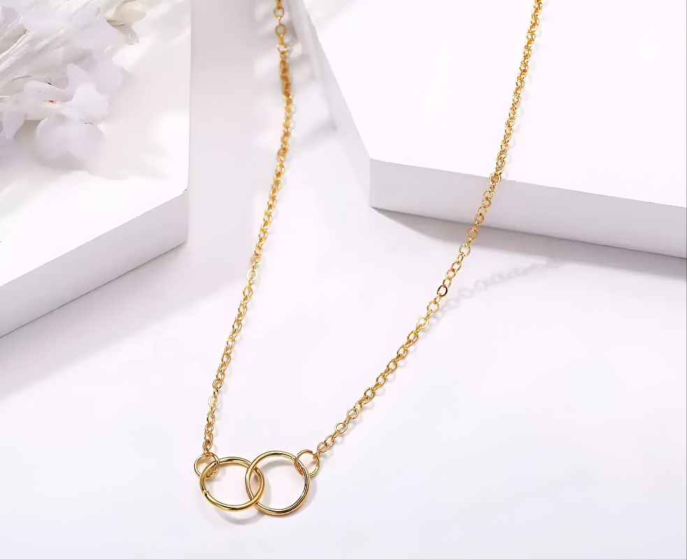 Round Gold Plated  Necklace