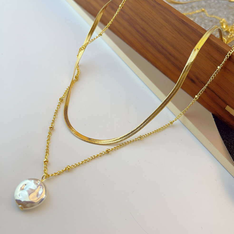 Vintage Fashion Simple Gold-plate Snake Chain