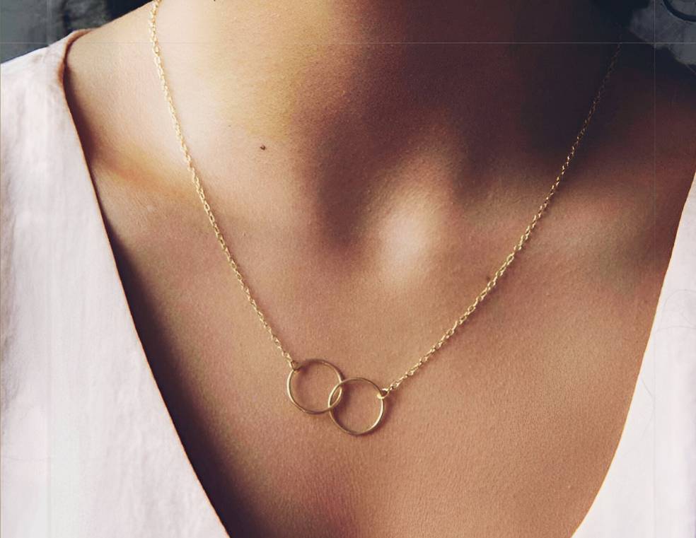 Round Gold Plated  Necklace