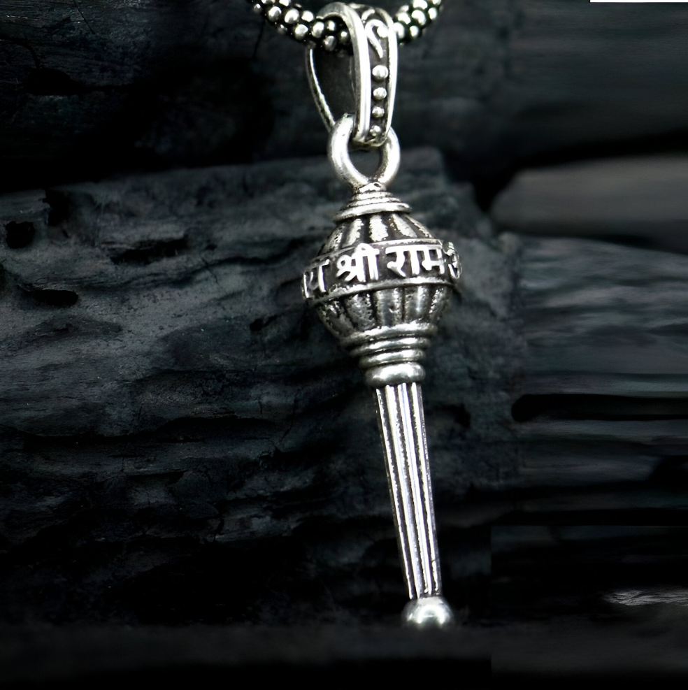 Silver Chain with Gada Pendant