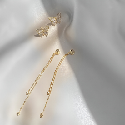 Elys Butterfly Drop Earrings