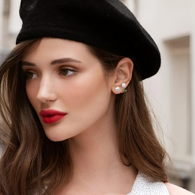 Eira Rose Stud Earrings