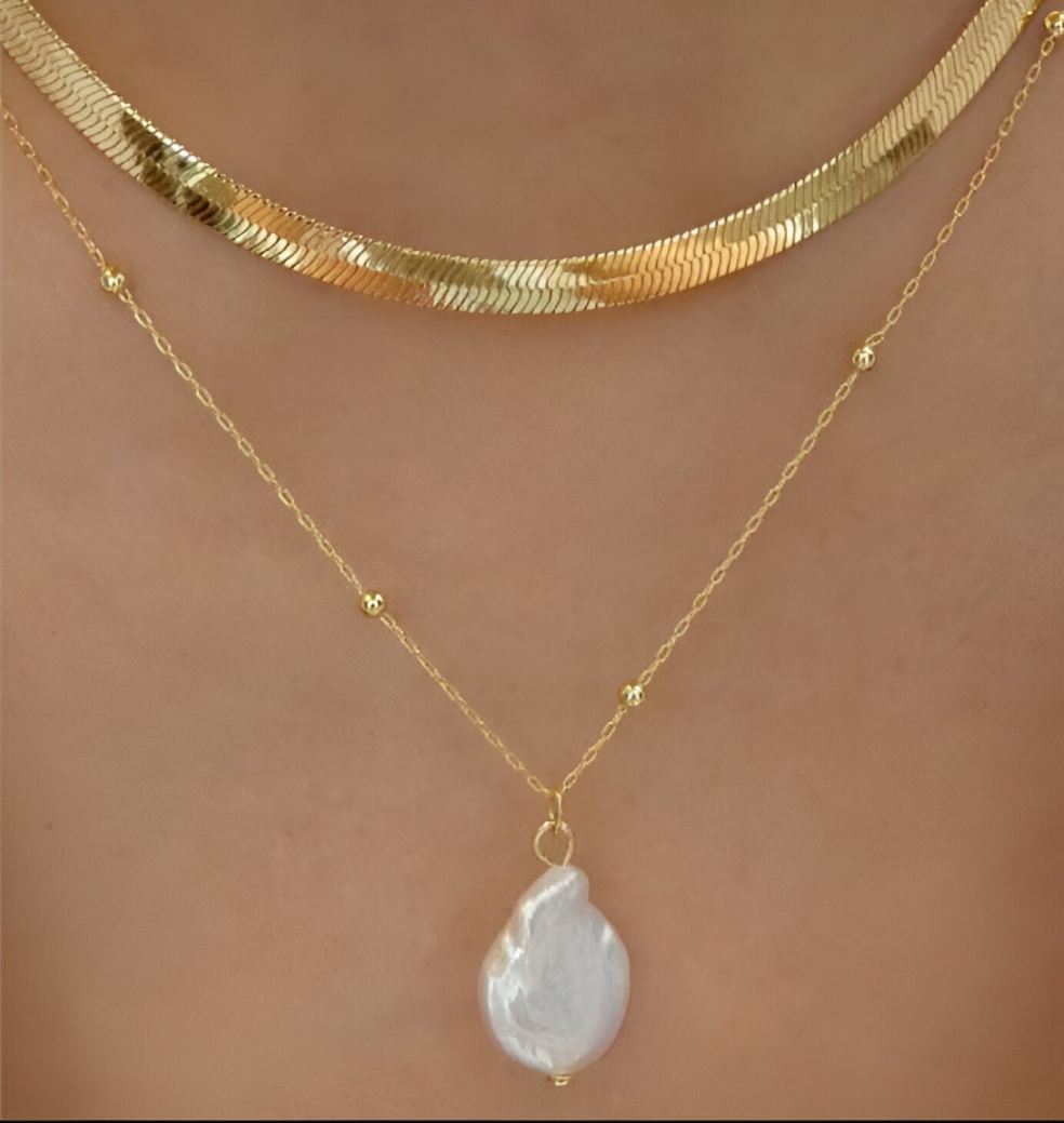 Vintage Fashion Simple Gold-plate Snake Chain