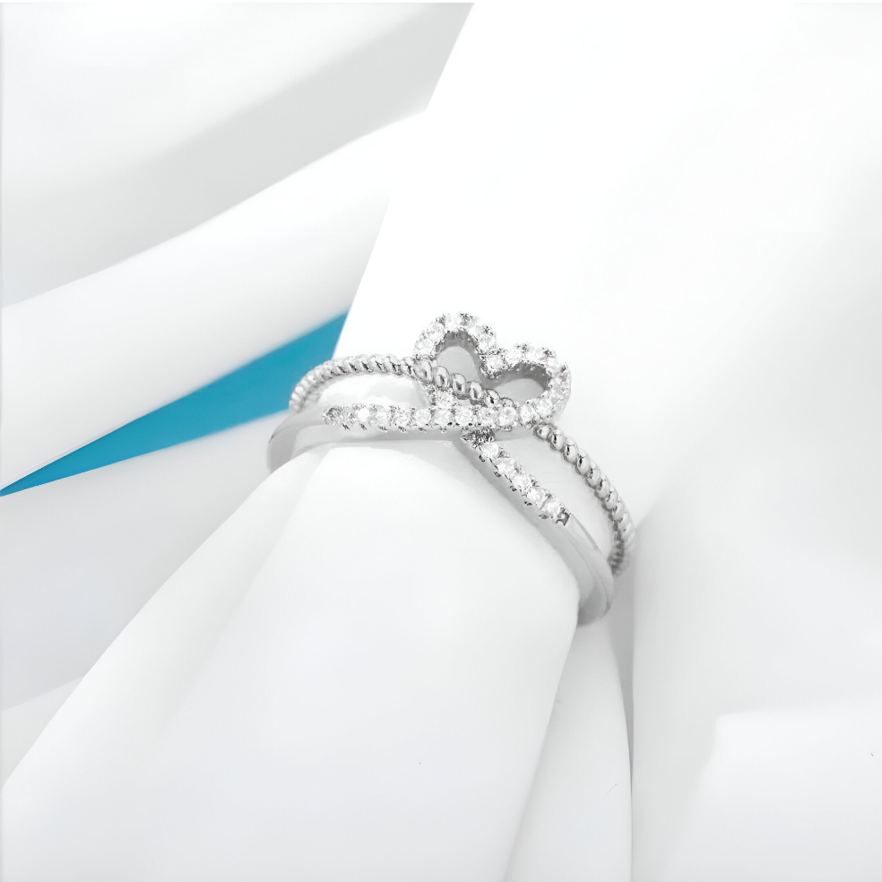 Elva Zirconia Stainless Steel Ring