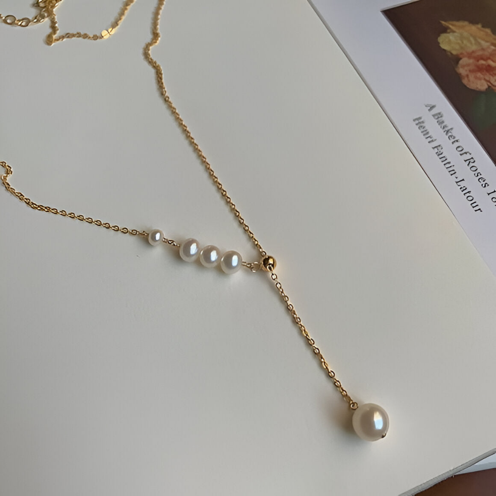Eira Pearl Gold Plated Necklace