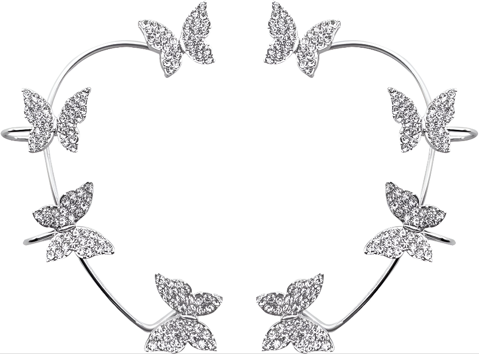 Butterfly Crawler Cuff Earrings