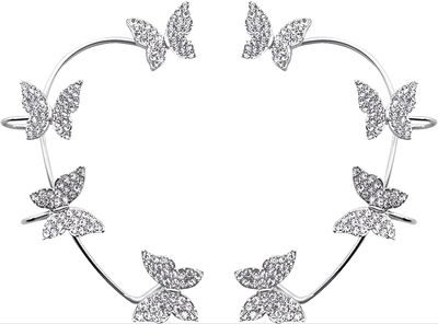 Butterfly Crawler Cuff Earrings