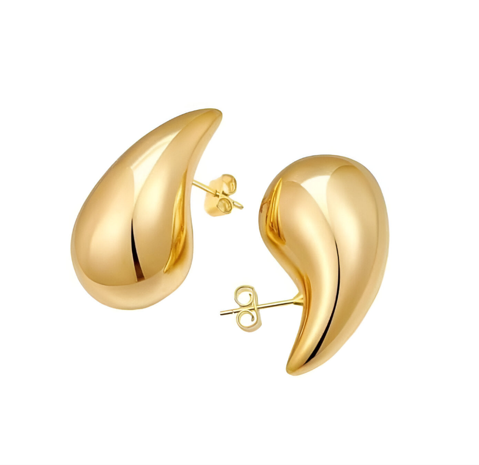 Teardrop Gold Plated Earrings