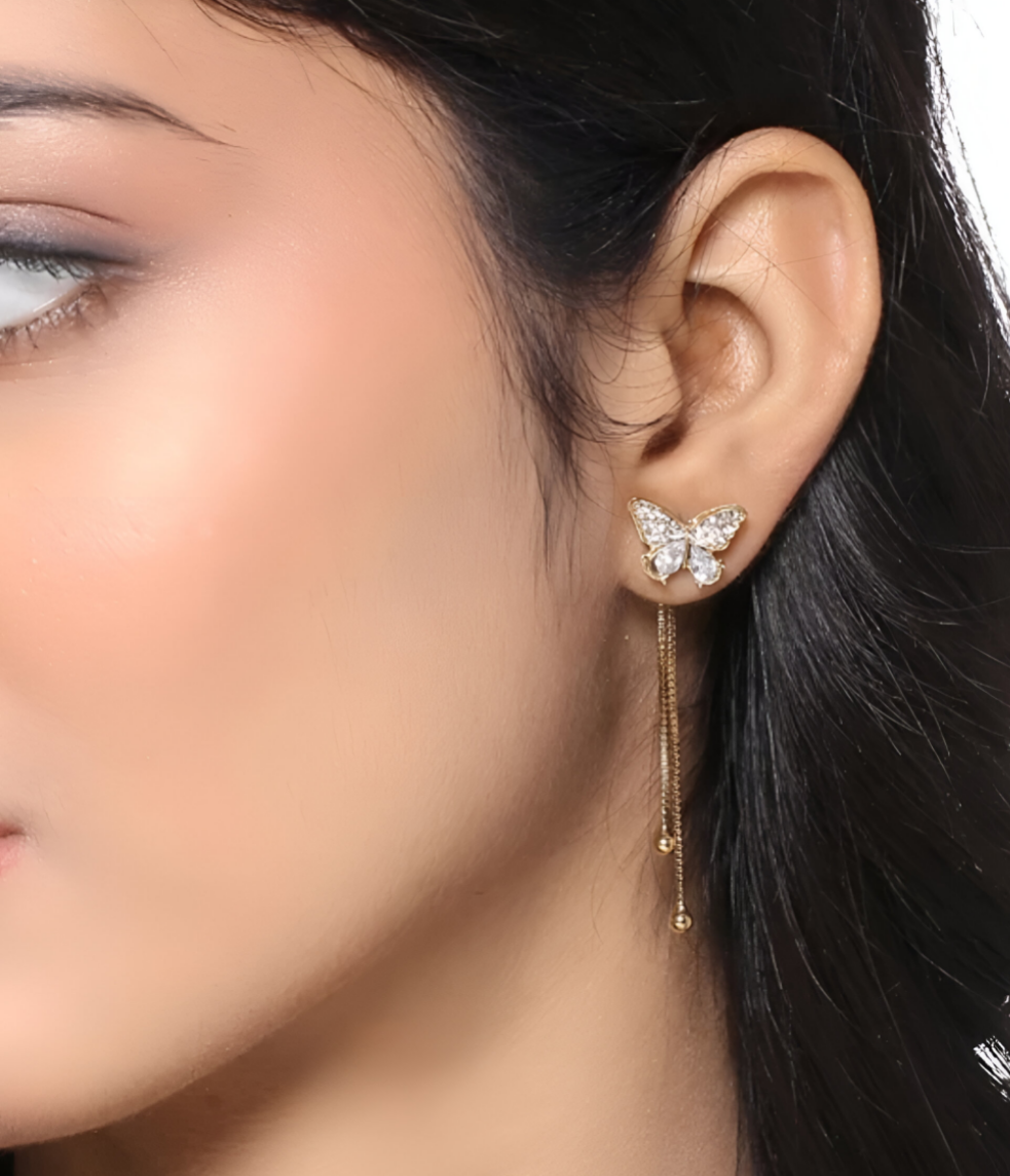Elys Butterfly Drop Earrings