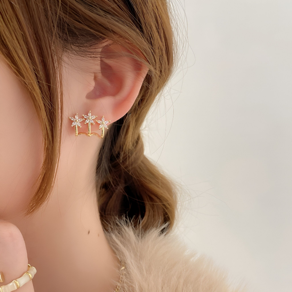 Auri Gold Plated Stud Earrings