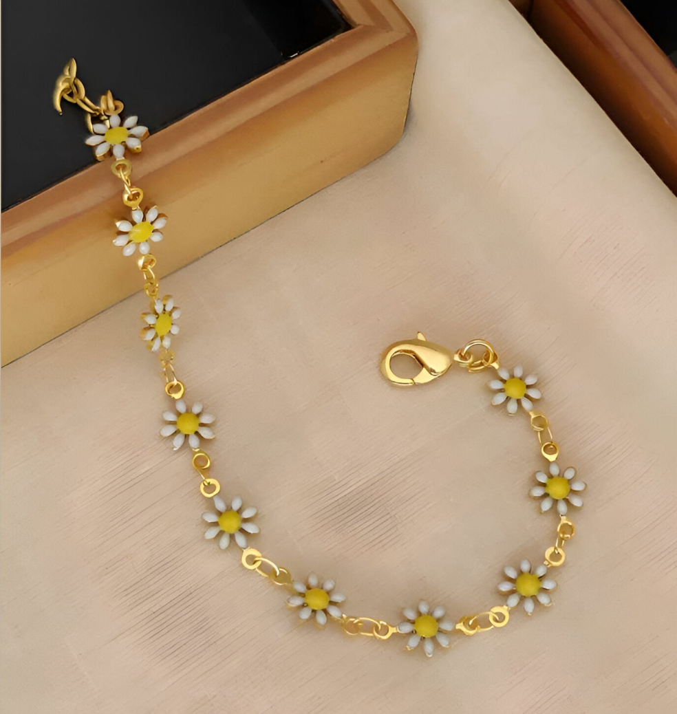 Eris flower Gold Plated Bracelet