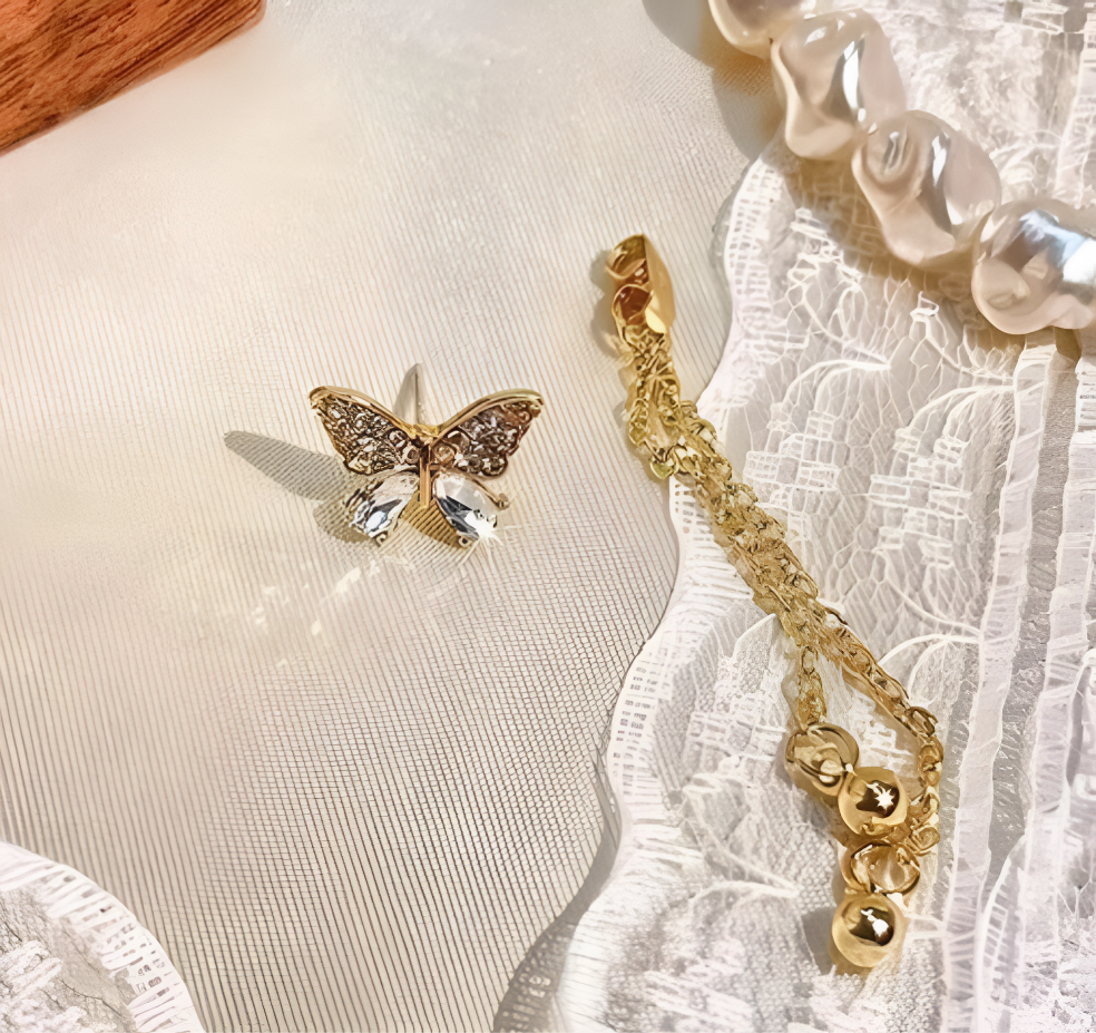 Elys Butterfly Drop Earrings