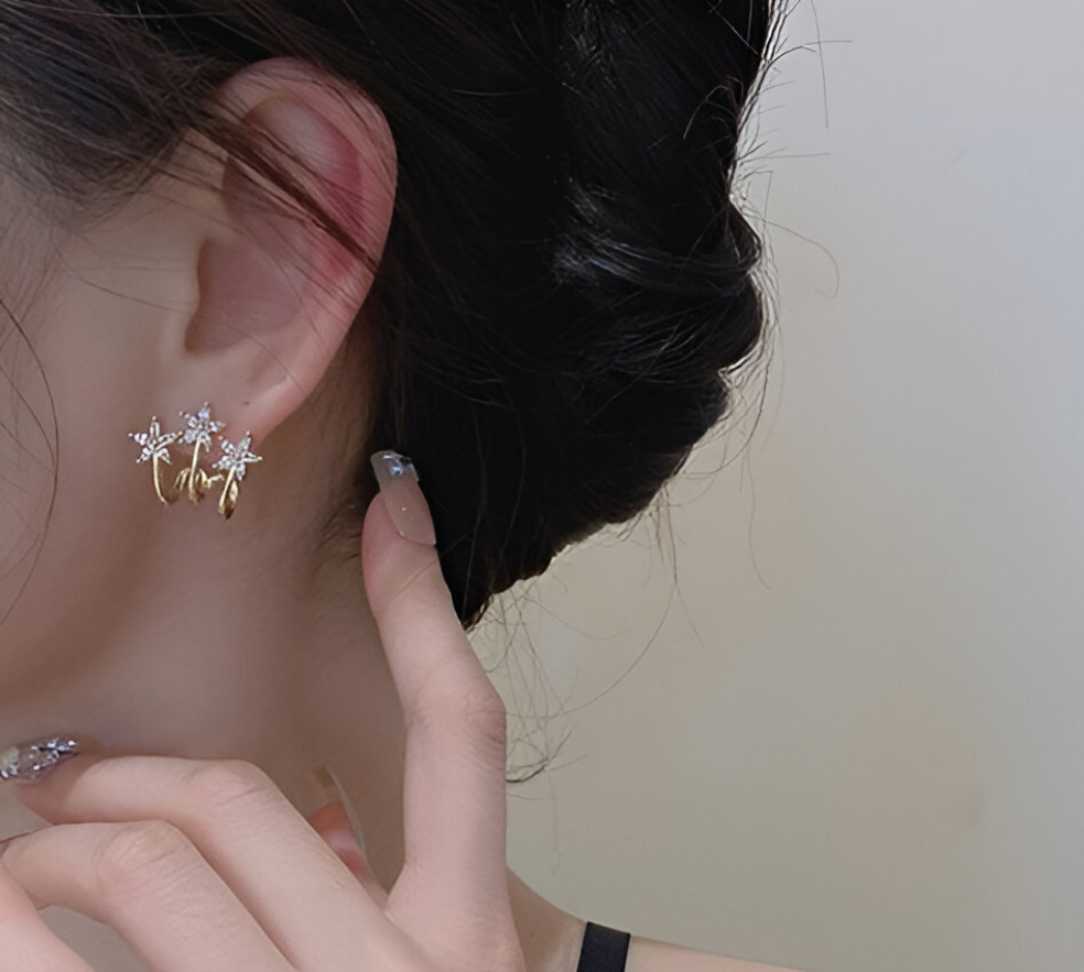 Auri Gold Plated Stud Earrings