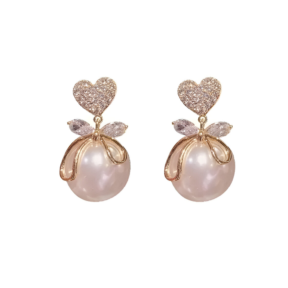 Eira Pearl Bow Earrings
