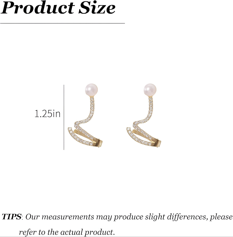 Auri Gold Plated Pearl Rhinestone Earrings