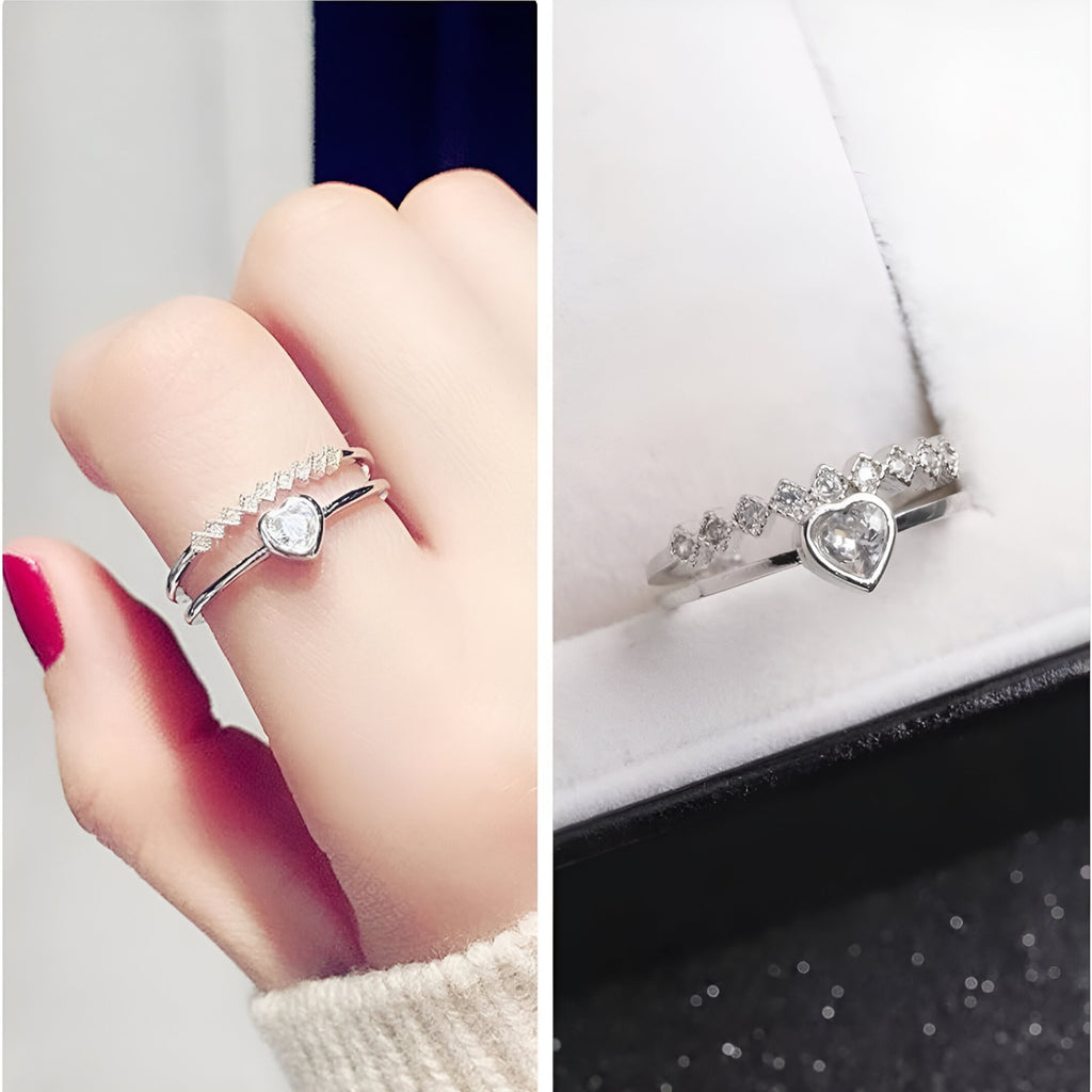 Elva Zirconia Stainless Steel Ring