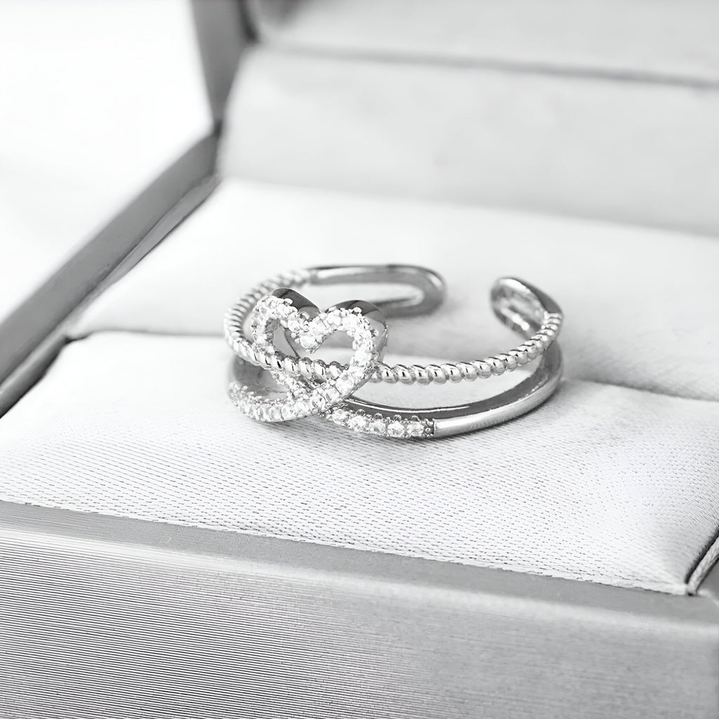 Elva Zirconia Stainless Steel Ring