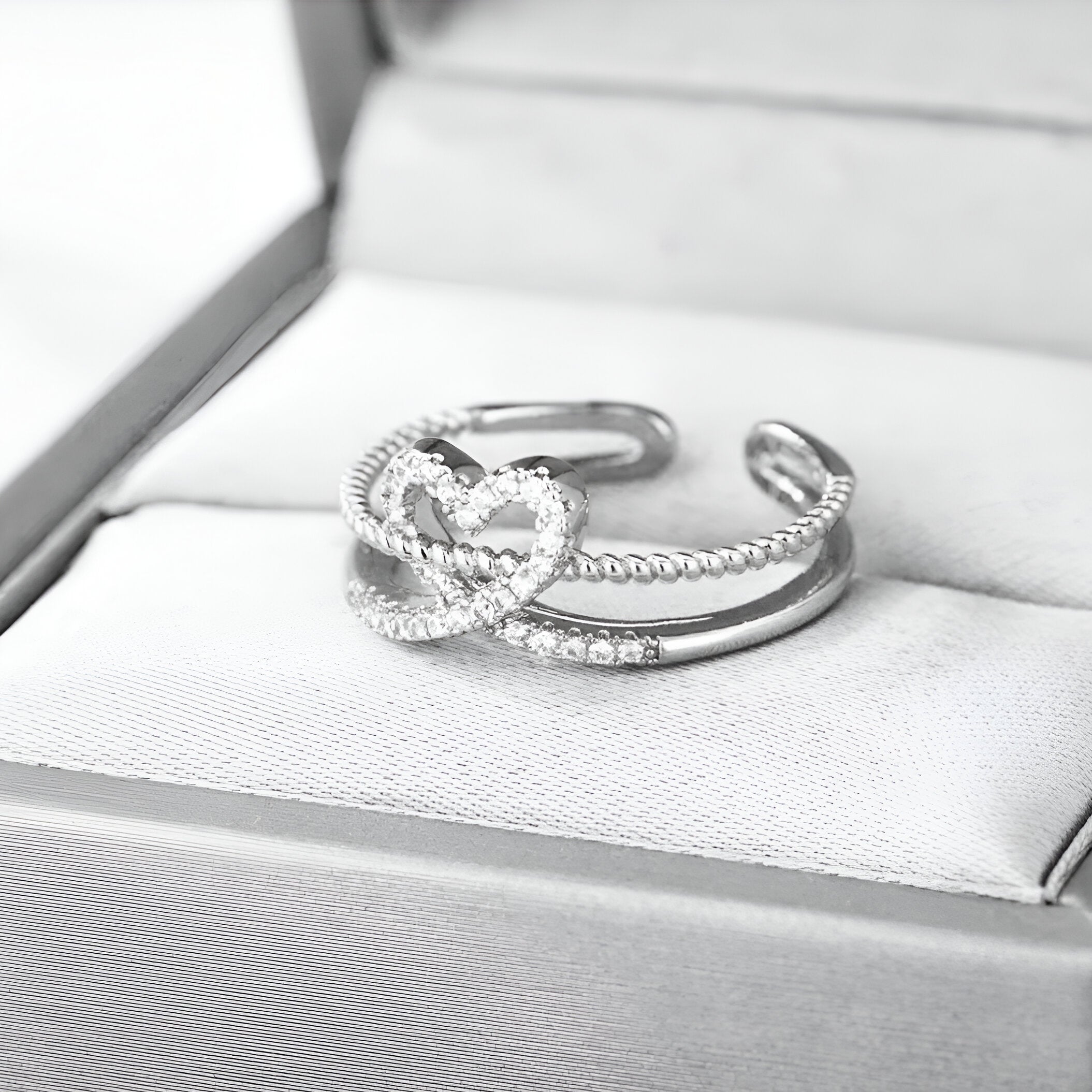 Elva Zirconia Stainless Steel Ring