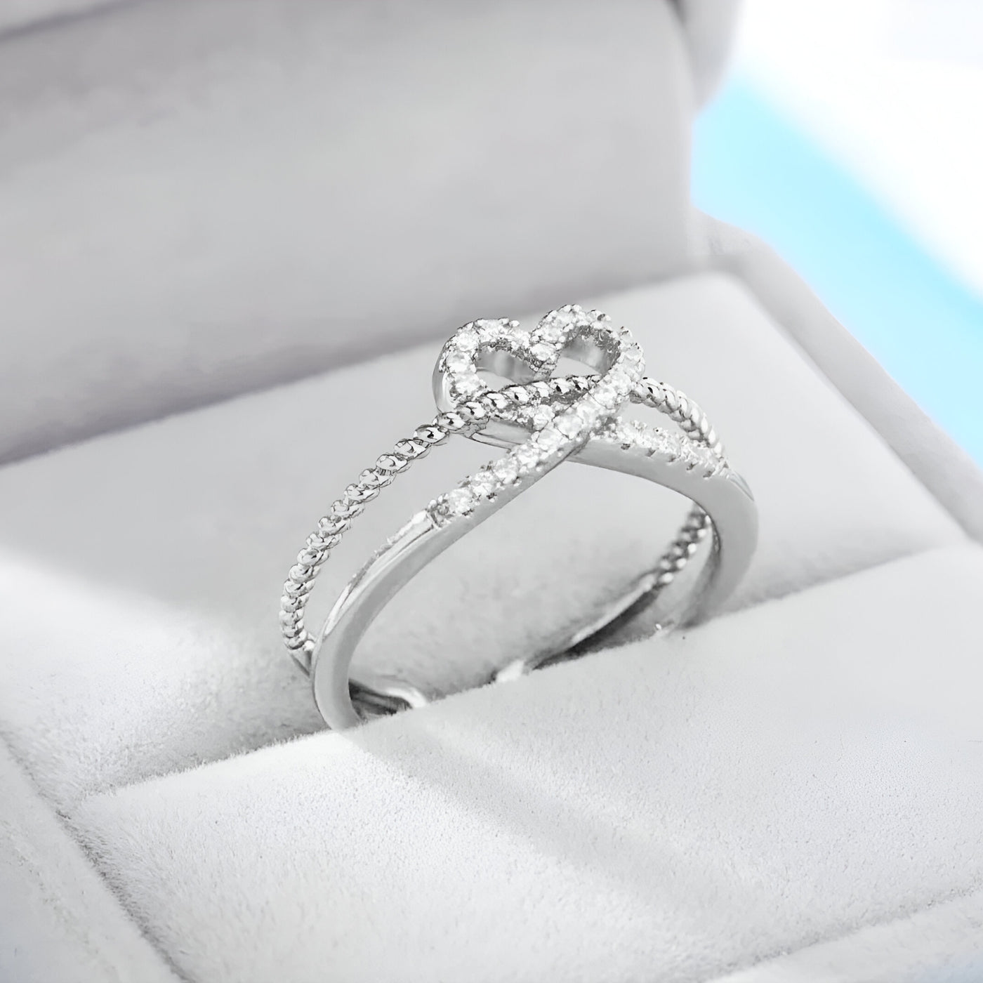 Elva Zirconia Stainless Steel Ring