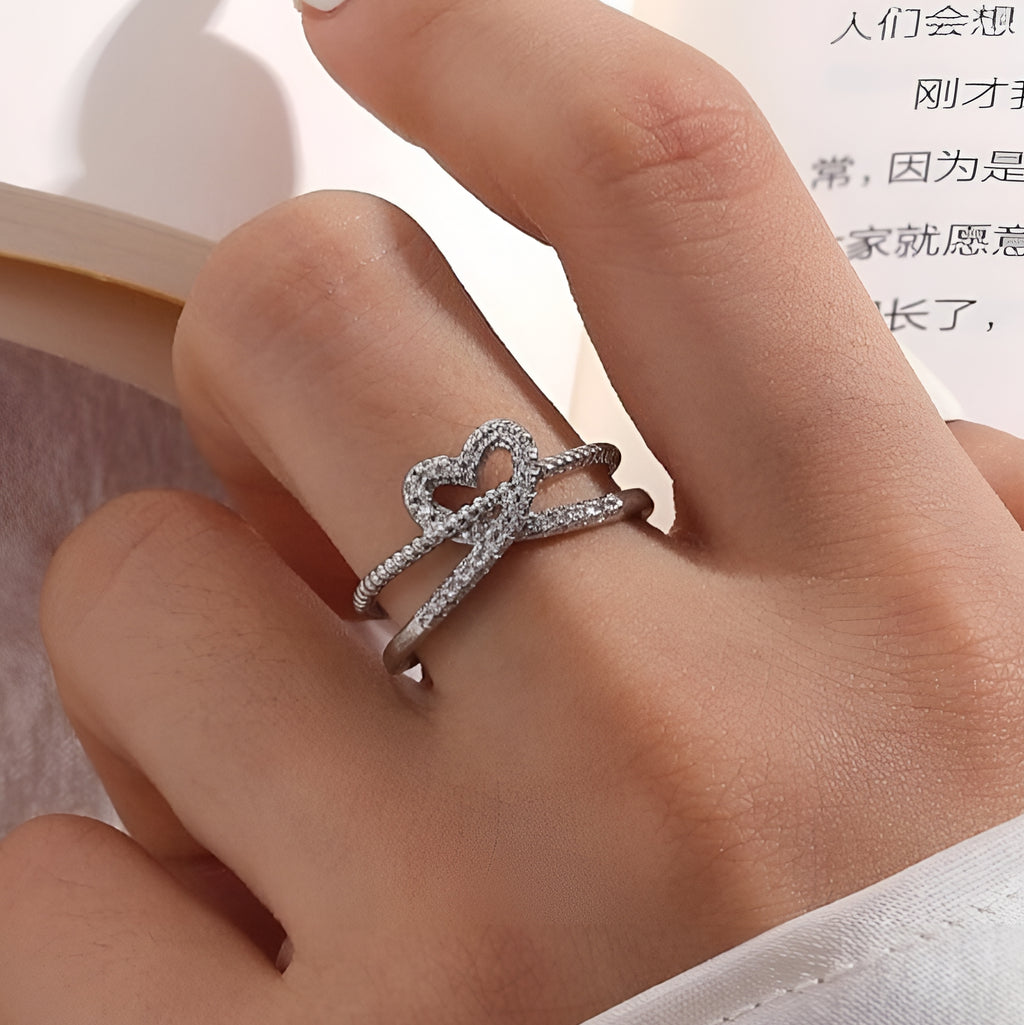 Elva Zirconia Stainless Steel Ring