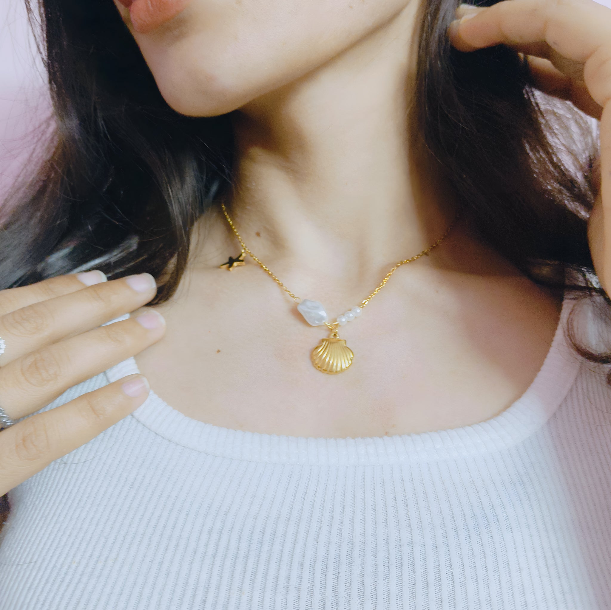 Eira Pearl Anti Tarnish Necklace