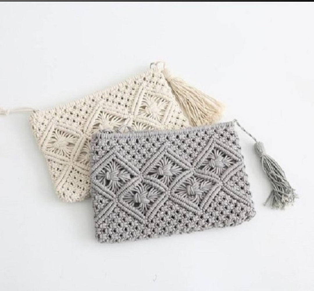 Belle Mode Macrame Sling Bag Boho Tote, Fancy Shoulder Purse for Women