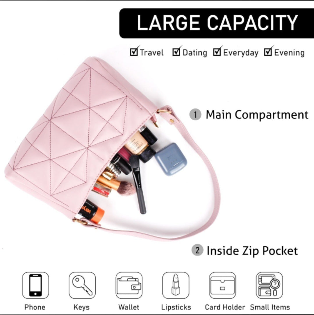 Belle Mode Pink Solid Soft-gathered Shoulder Sling Bag for Women