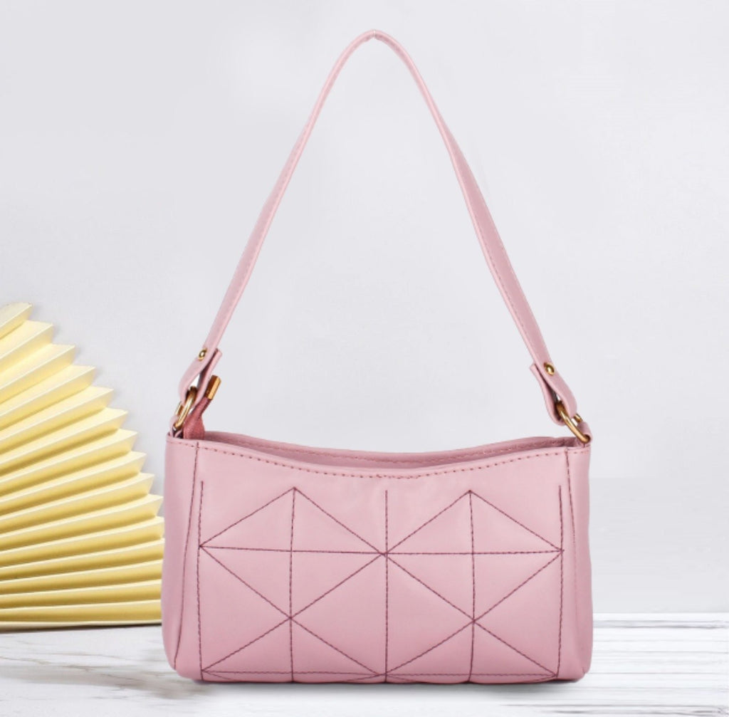 Belle Mode Pink Solid Soft-gathered Shoulder Sling Bag for Women