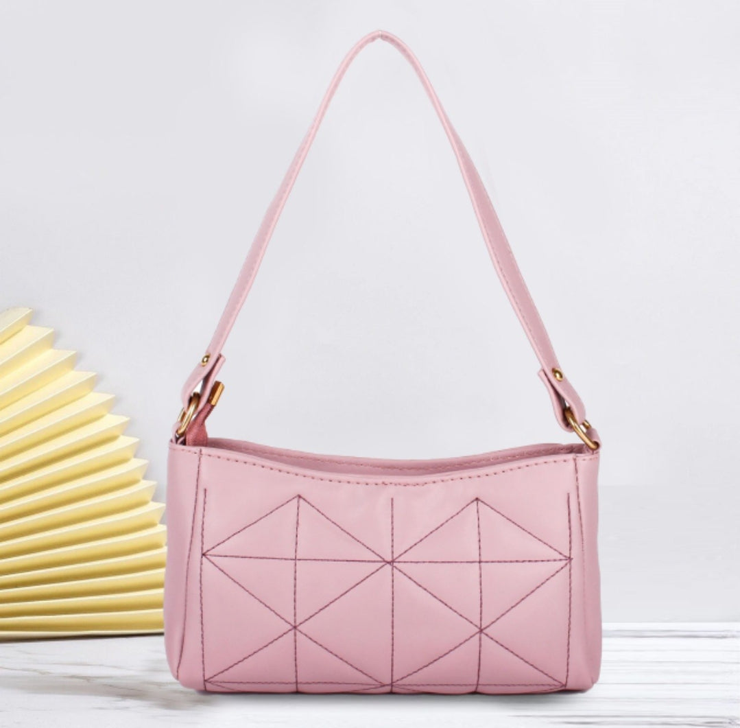 Belle Mode Pink Solid Soft-gathered Shoulder Sling Bag for Women