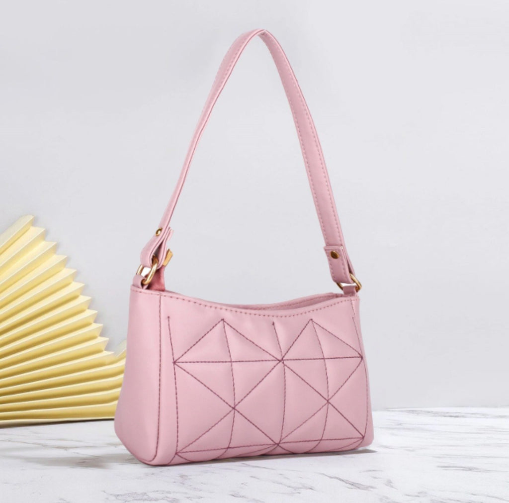 Belle Mode Pink Solid Soft-gathered Shoulder Sling Bag for Women